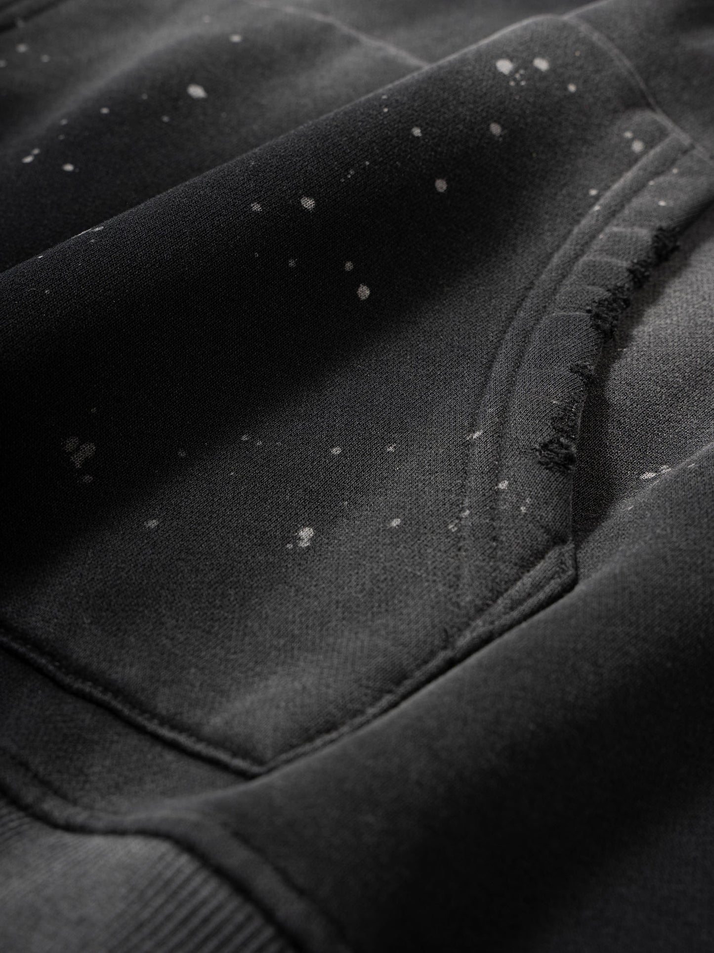 BLAZE.BKC Vintage Wash Frayed Fleece Hoodie - 360 GSM